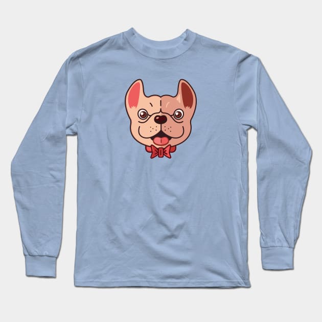 Dapper Frenchie Long Sleeve T-Shirt by foursixsix